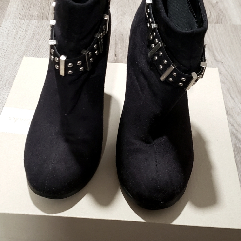 Black Faux Suede Boots